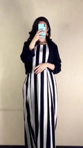 Two Piece Elegant Koti and Frock Zebra Lining
