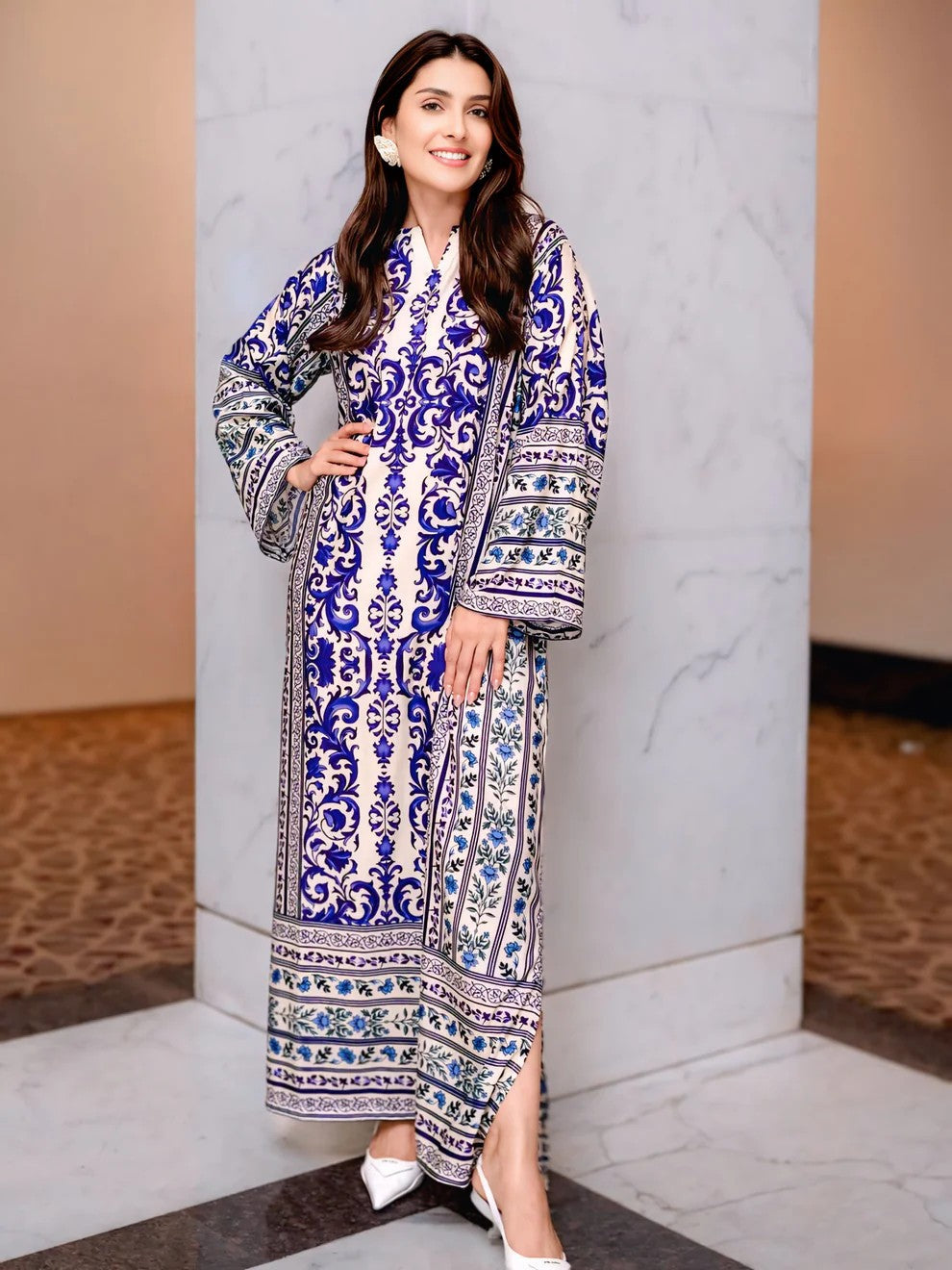 Aiza Kaftaan – Printed 2-Piece Dress
