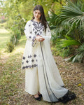 Embroidered Cotton Farshi Set 3-Piece
