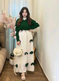 Sleeves Top With Contrast Bow
