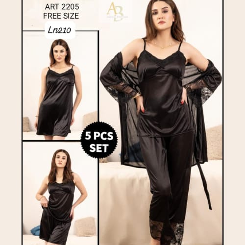 5Pcs Luxury Bridal Nighty Set
