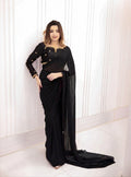 Elegant Shamose Silk Embroidered Party Wear Saree